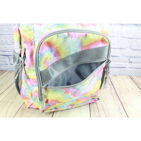 LL Bean Big Kids Multi Tie Dye Polyester Deluxe Book Pack 37L Print Backpack main image 7